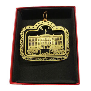White House Ornament, Washington DC Brass Patriotic President